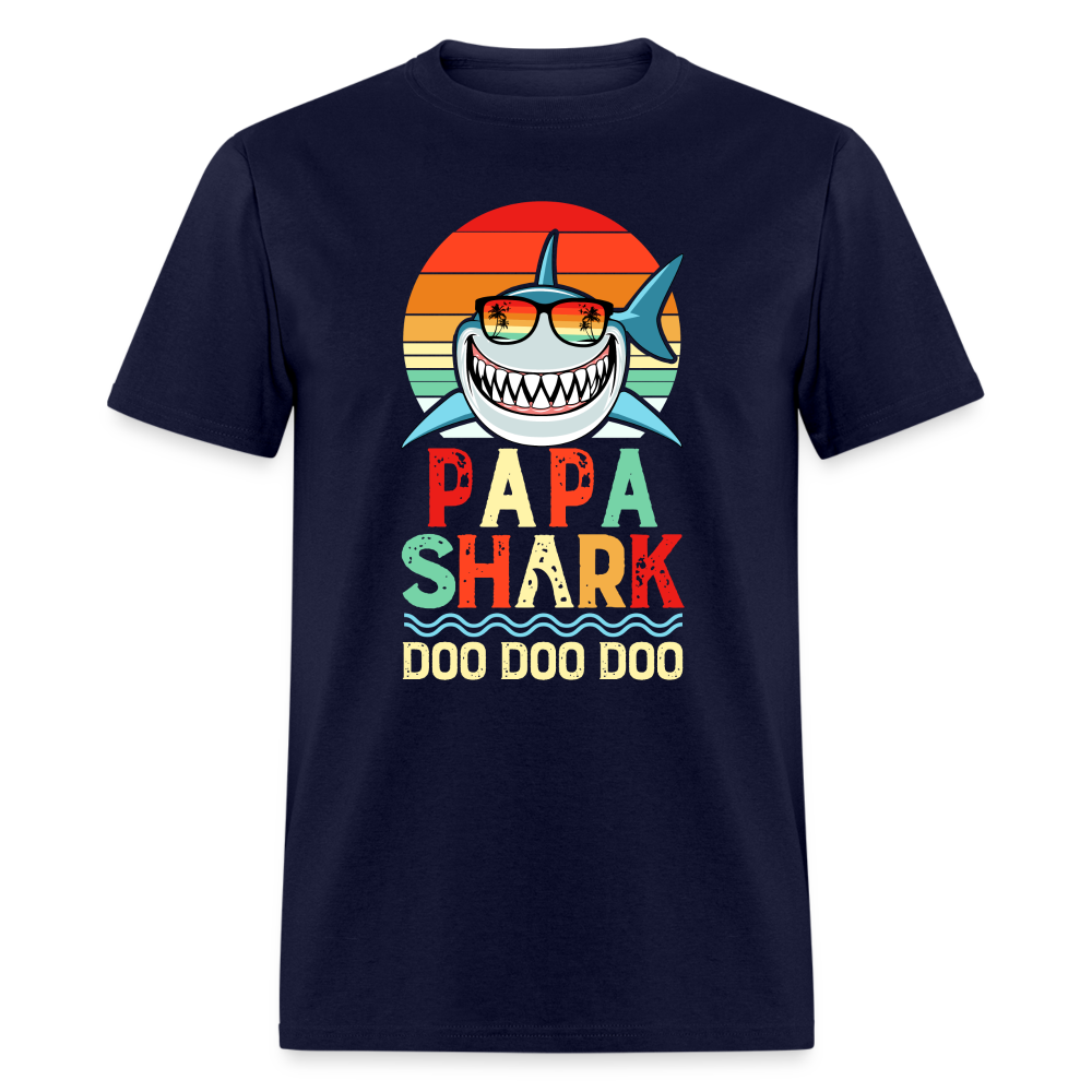 Papa Shark Doo Doo Doo T-Shirt - navy