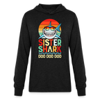 Sister Shark Doo Doo Doo Long Sleeve Hoodie Shirt - heather black