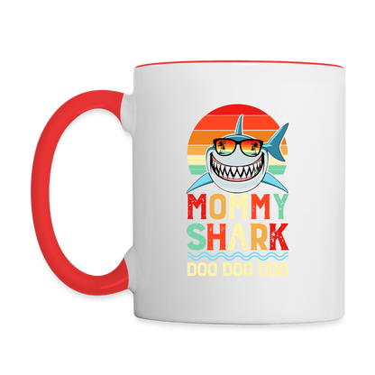 Mommy Shark Doo Doo Doo Coffee Mug - white/red