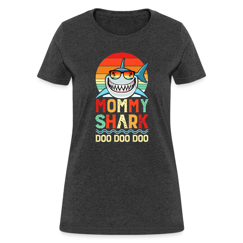 Mommy Shark Doo Doo Doo T-Shirt - heather black