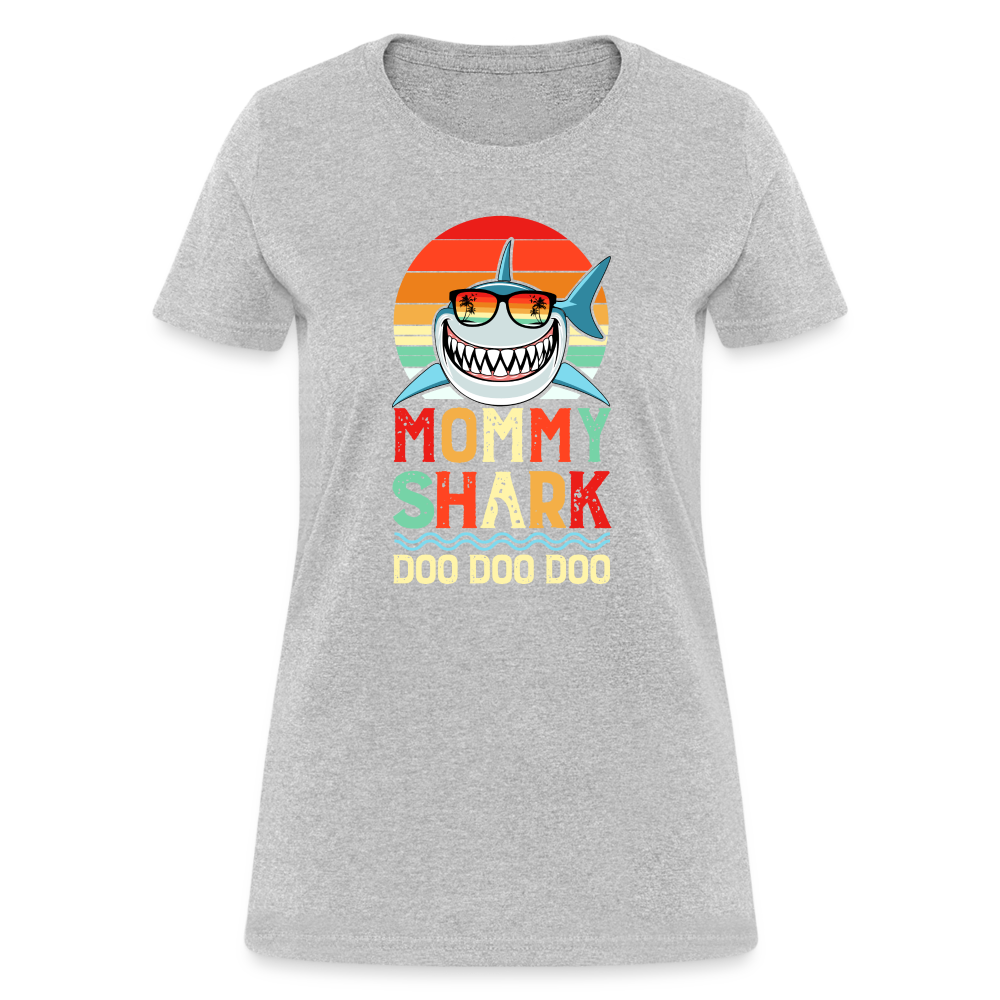 Mommy Shark Doo Doo Doo T-Shirt - heather gray
