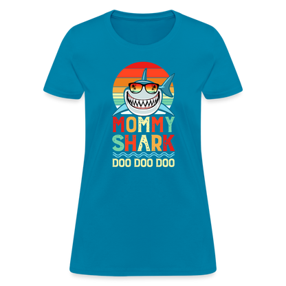 Mommy Shark Doo Doo Doo T-Shirt - turquoise