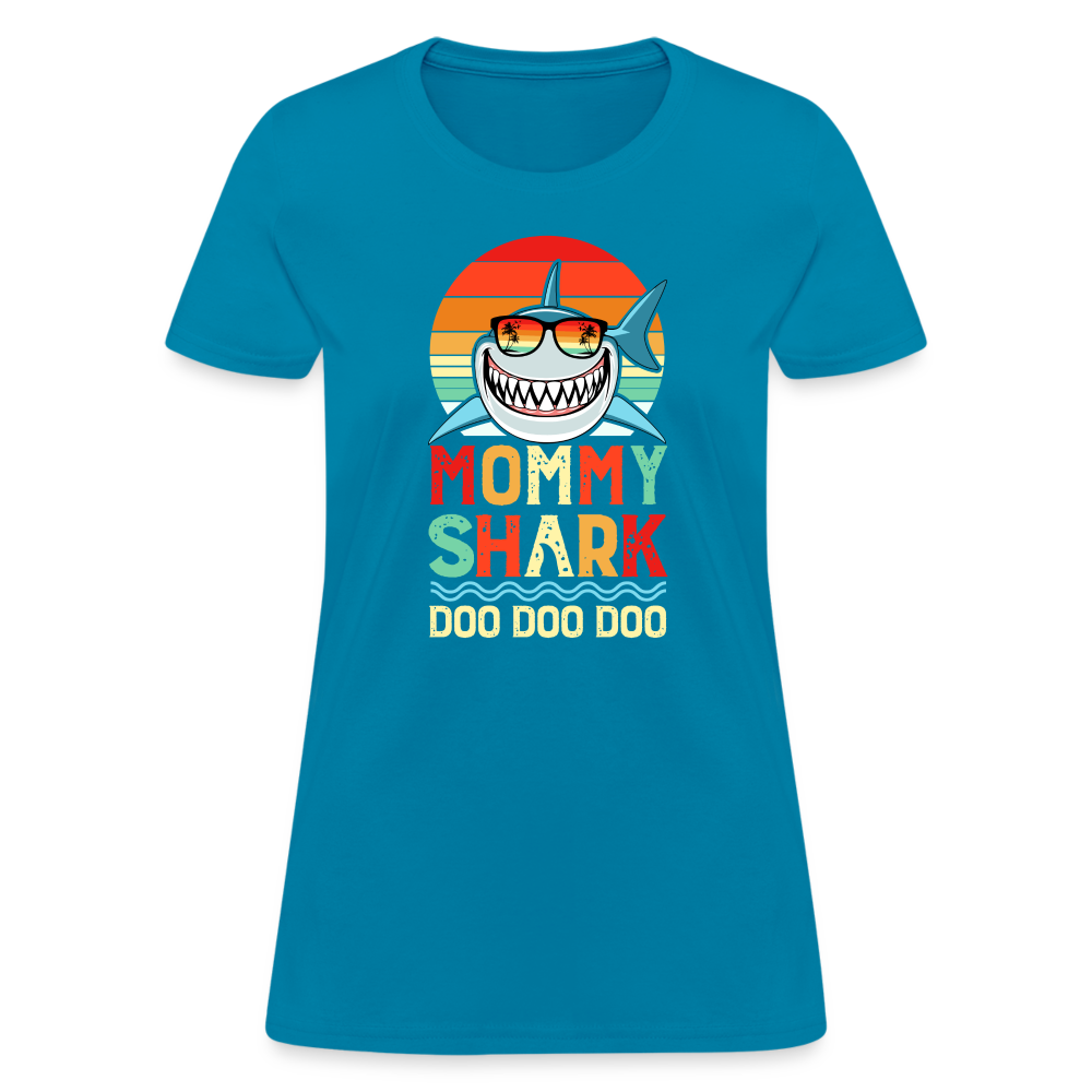 Mommy Shark Doo Doo Doo T-Shirt - turquoise