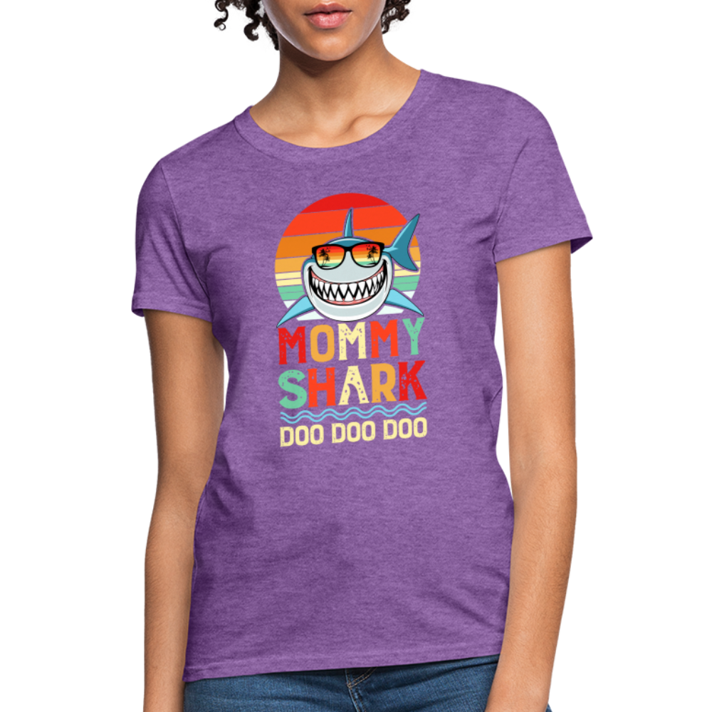 Mommy Shark Doo Doo Doo T-Shirt - purple heather