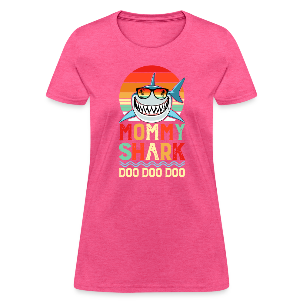 Mommy Shark Doo Doo Doo T-Shirt - heather pink