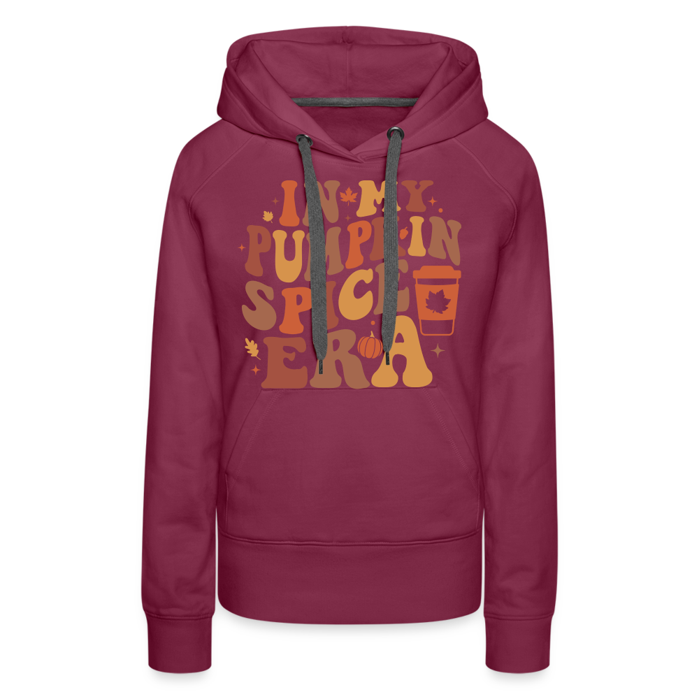 In My Pumpkin Spice Era Women’s Premium Hoodie - burgundy