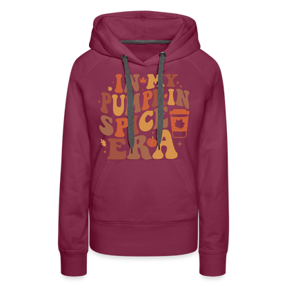 In My Pumpkin Spice Era Women’s Premium Hoodie - burgundy