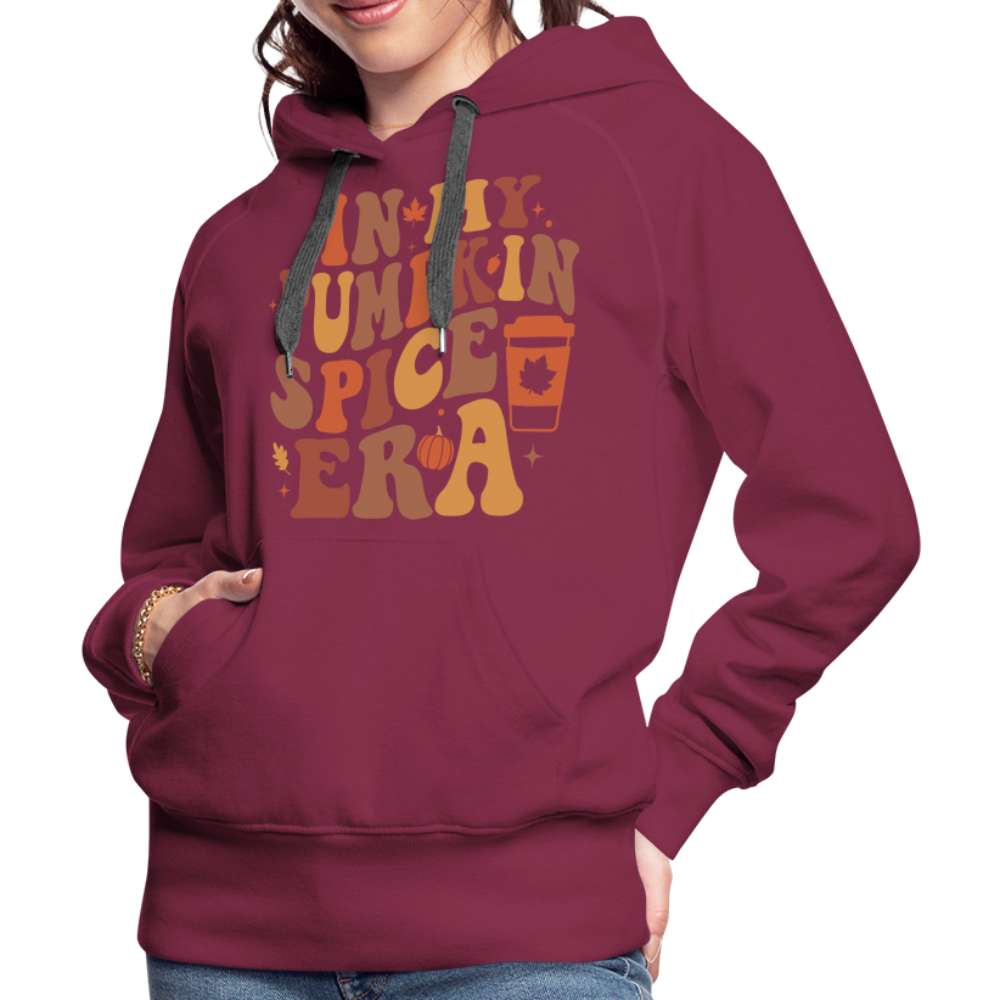 In My Pumpkin Spice Era Women’s Premium Hoodie - burgundy