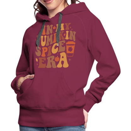 In My Pumpkin Spice Era Women’s Premium Hoodie - burgundy