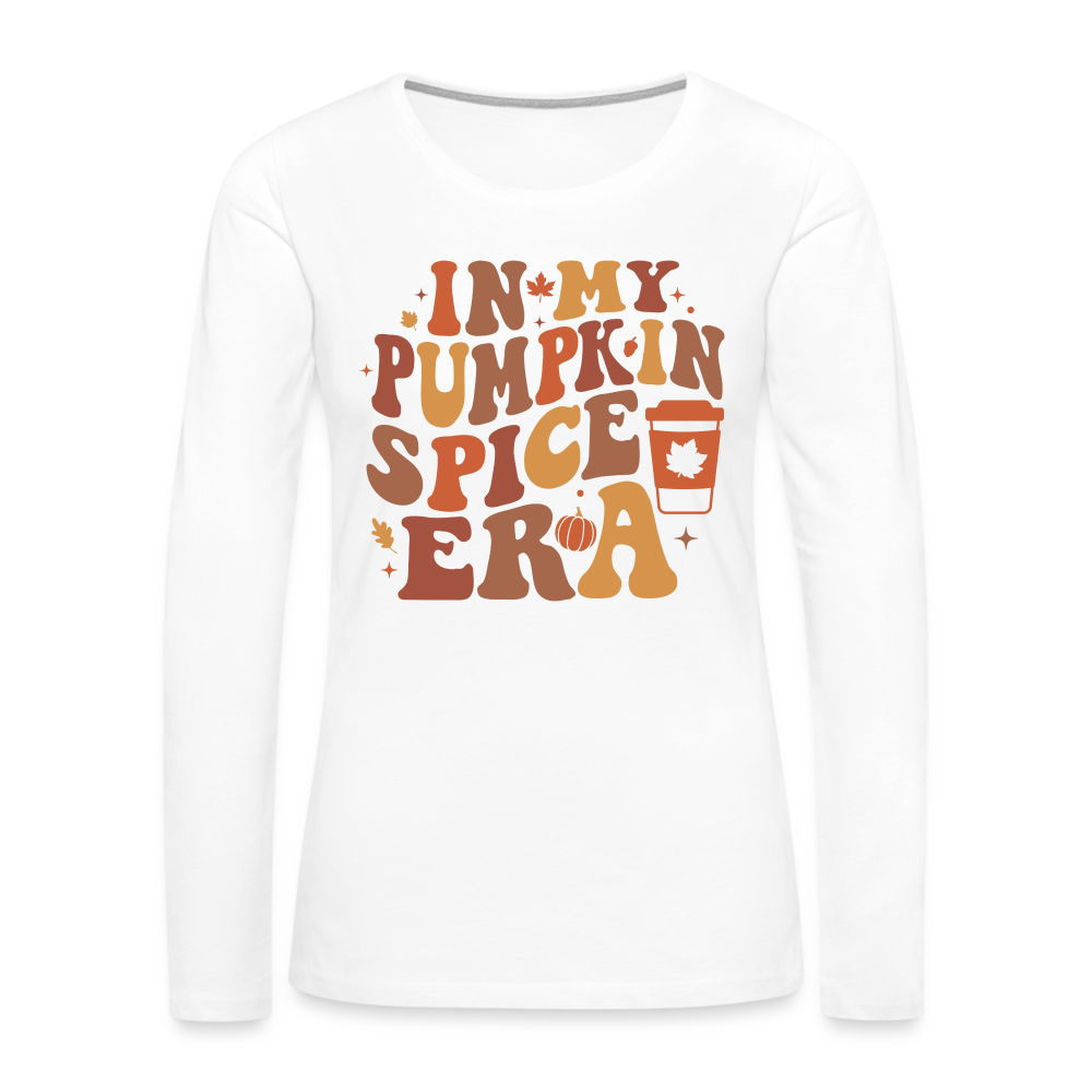 In My Pumpkin Spice Era Women's Premium Long Sleeve T-Shirt - white