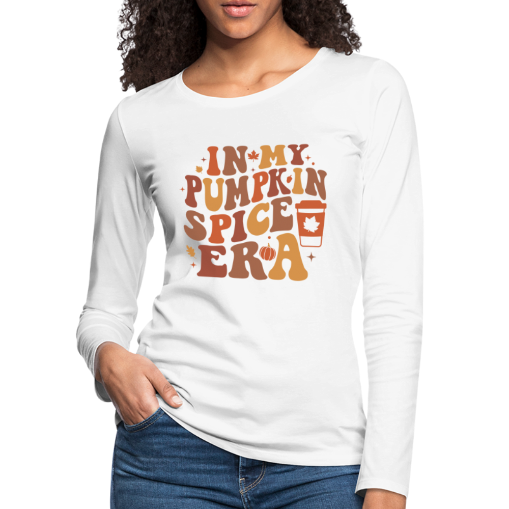 In My Pumpkin Spice Era Women's Premium Long Sleeve T-Shirt - white