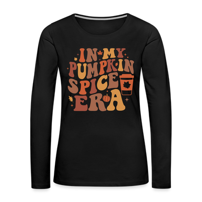 In My Pumpkin Spice Era Women's Premium Long Sleeve T-Shirt - black