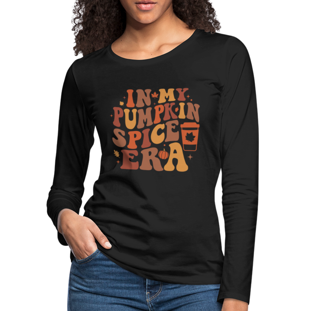 In My Pumpkin Spice Era Women's Premium Long Sleeve T-Shirt - black