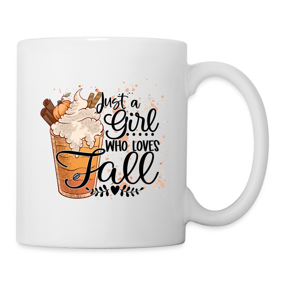 Just A Girl Who Loves Fall Coffee/Tea Mug - white