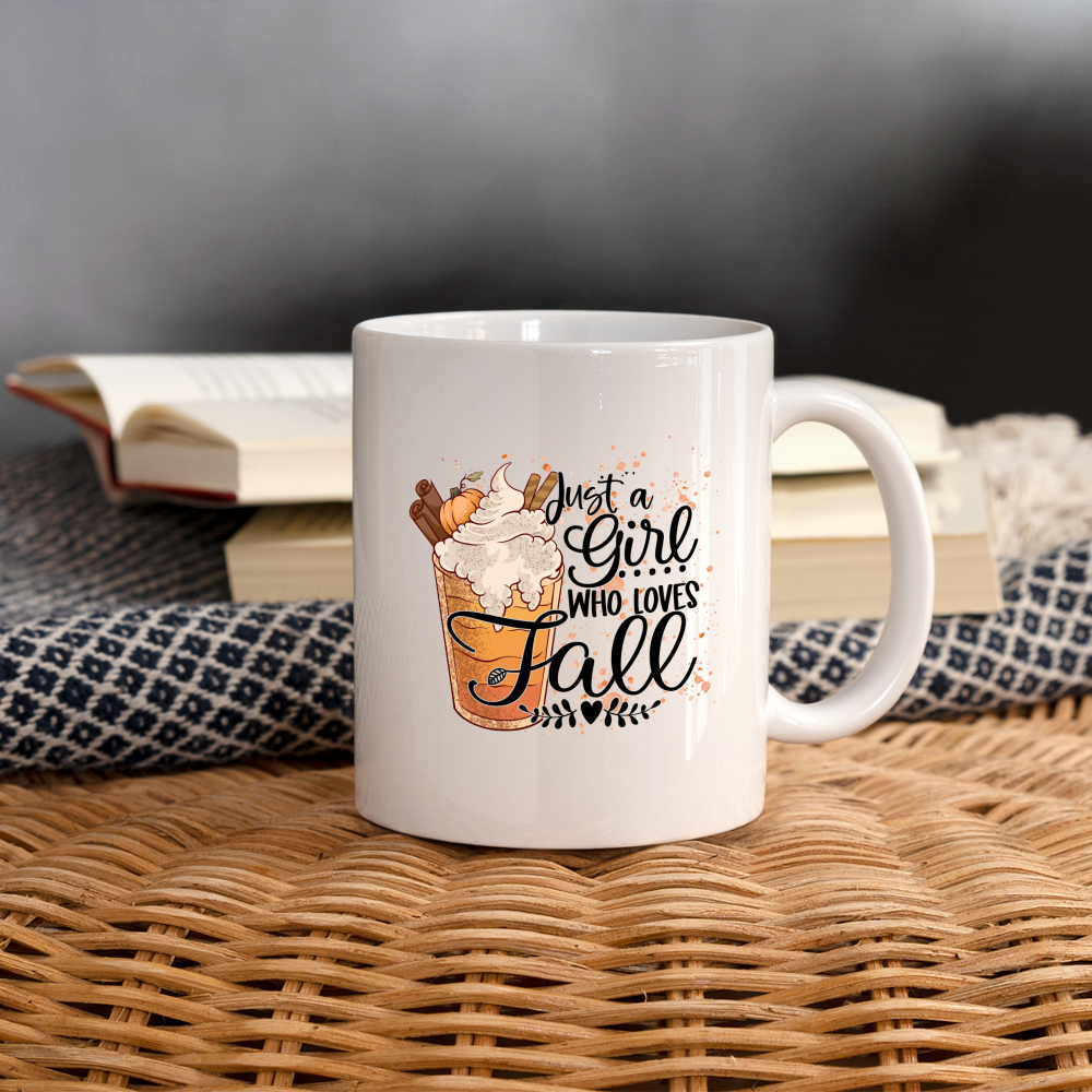 Just A Girl Who Loves Fall Coffee/Tea Mug - white