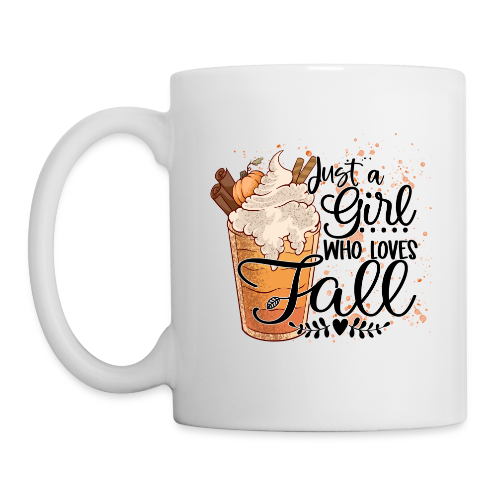 Just A Girl Who Loves Fall Coffee/Tea Mug - white