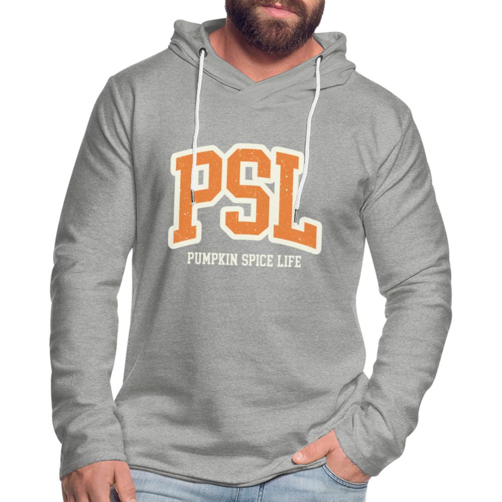 PSL Pumpkin Spice Life Lightweight Terry Hoodie - heather gray