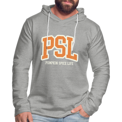 PSL Pumpkin Spice Life Lightweight Terry Hoodie - heather gray