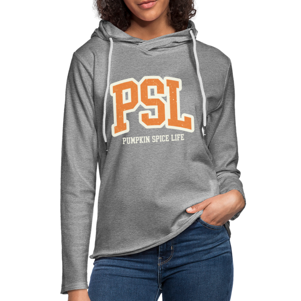 PSL Pumpkin Spice Life Lightweight Terry Hoodie - heather gray