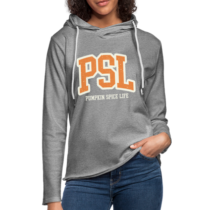 PSL Pumpkin Spice Life Lightweight Terry Hoodie - heather gray