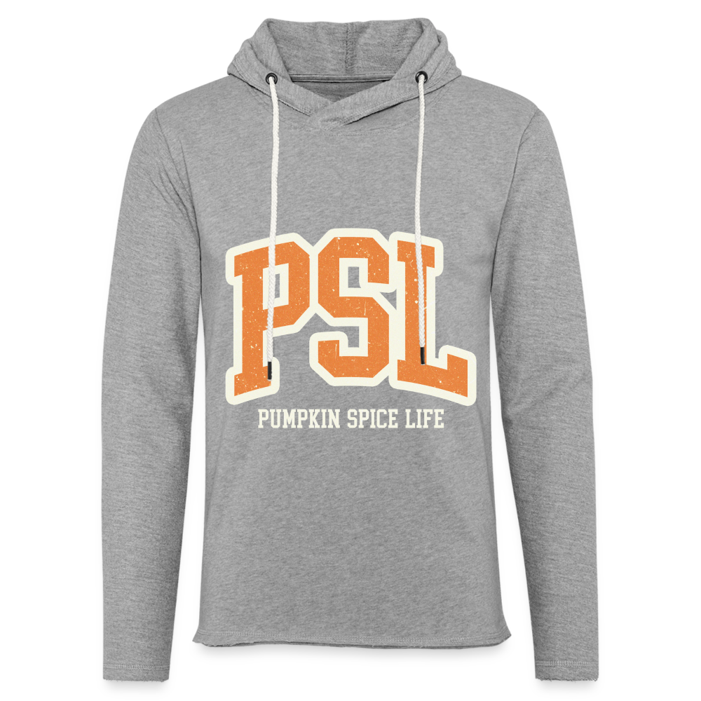 PSL Pumpkin Spice Life Lightweight Terry Hoodie - heather gray