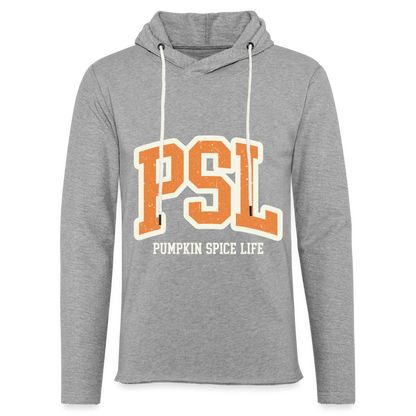 PSL Pumpkin Spice Life Lightweight Terry Hoodie - heather gray