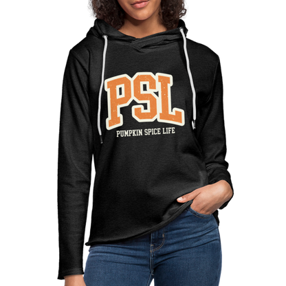 PSL Pumpkin Spice Life Lightweight Terry Hoodie - charcoal grey