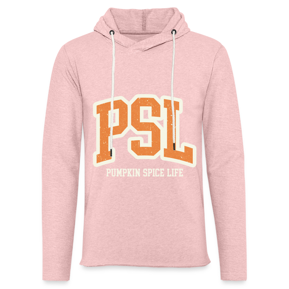 PSL Pumpkin Spice Life Lightweight Terry Hoodie - cream heather pink