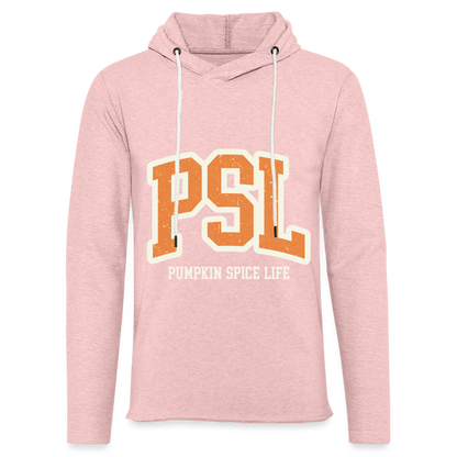 PSL Pumpkin Spice Life Lightweight Terry Hoodie - cream heather pink