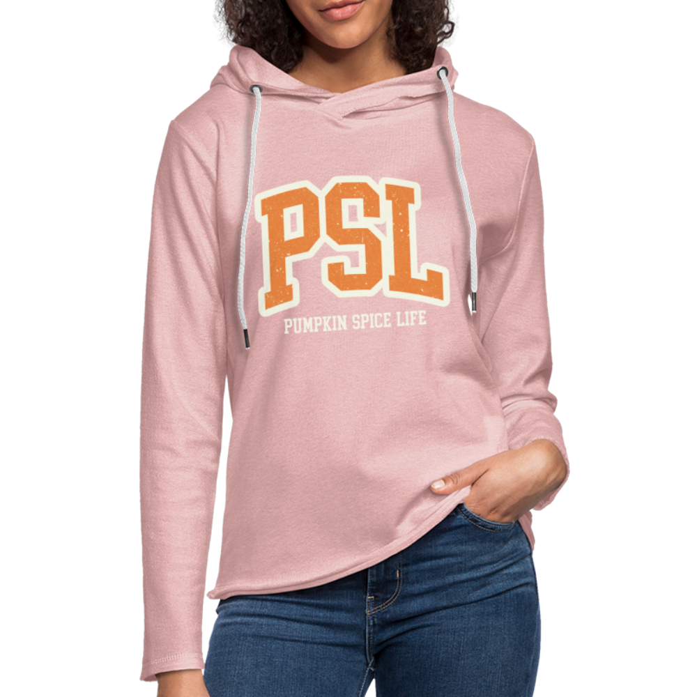 PSL Pumpkin Spice Life Lightweight Terry Hoodie - cream heather pink