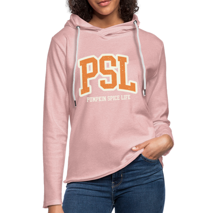 PSL Pumpkin Spice Life Lightweight Terry Hoodie - cream heather pink