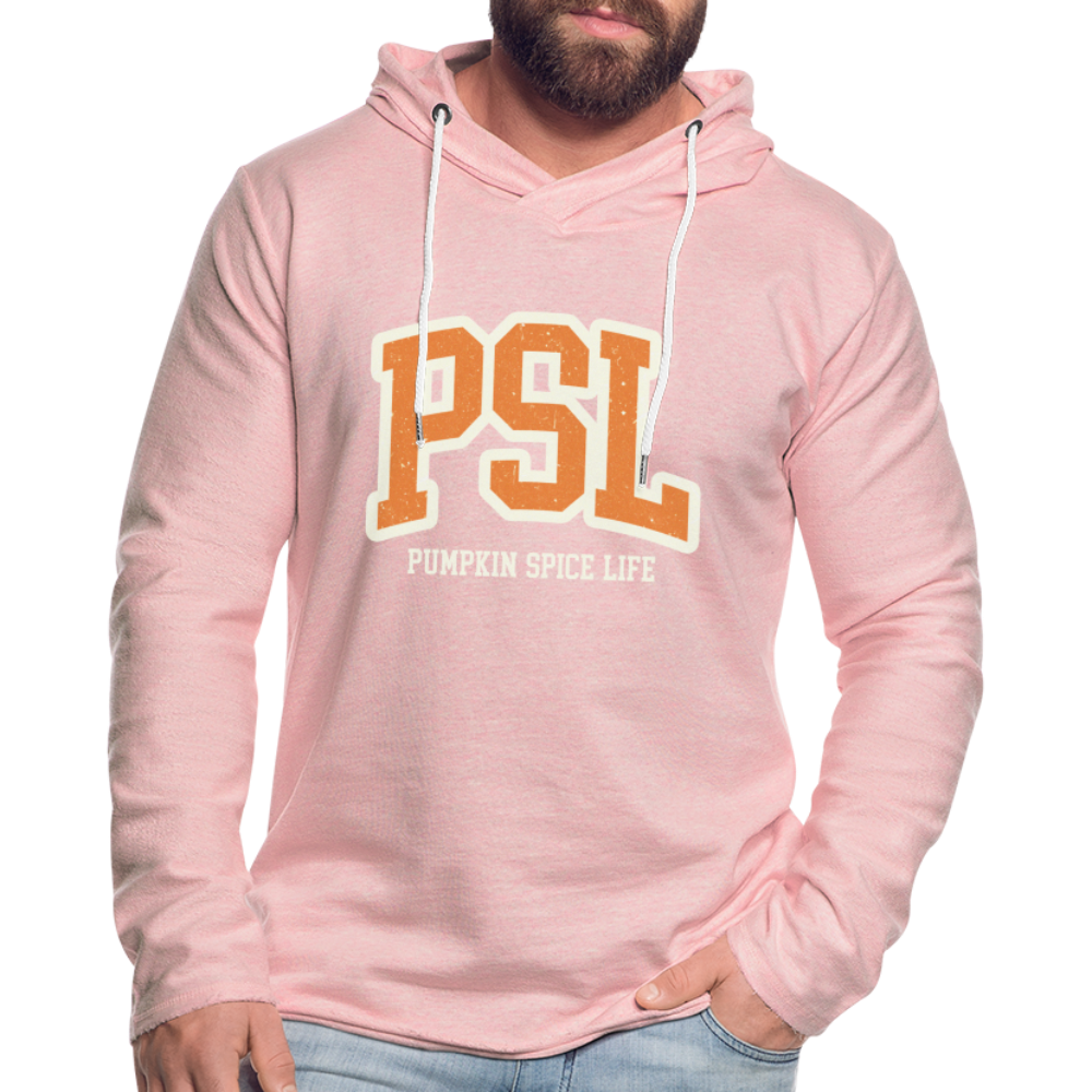 PSL Pumpkin Spice Life Lightweight Terry Hoodie - cream heather pink