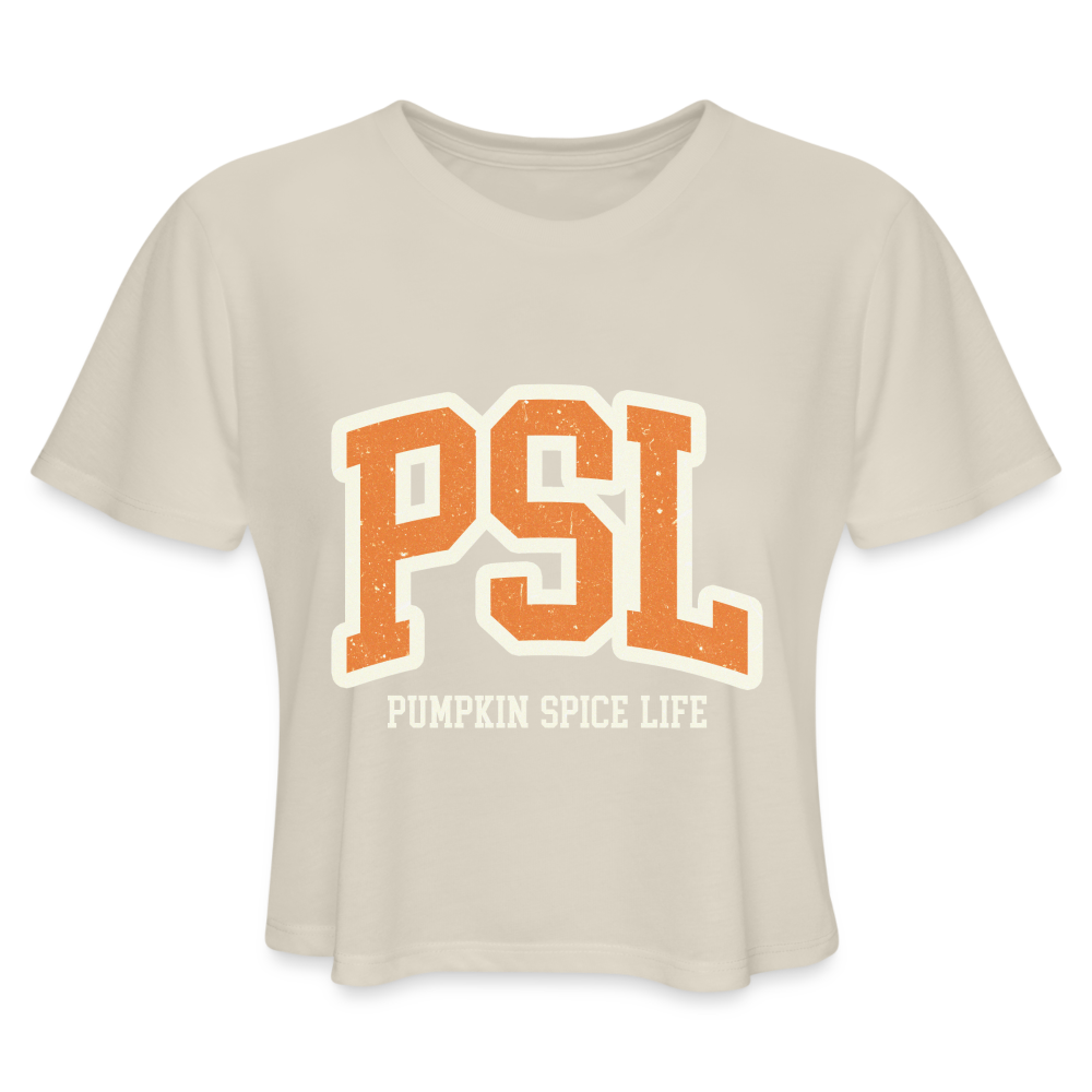 PSL Pumpkin Spice Life Women's Cropped T-Shirt - dust