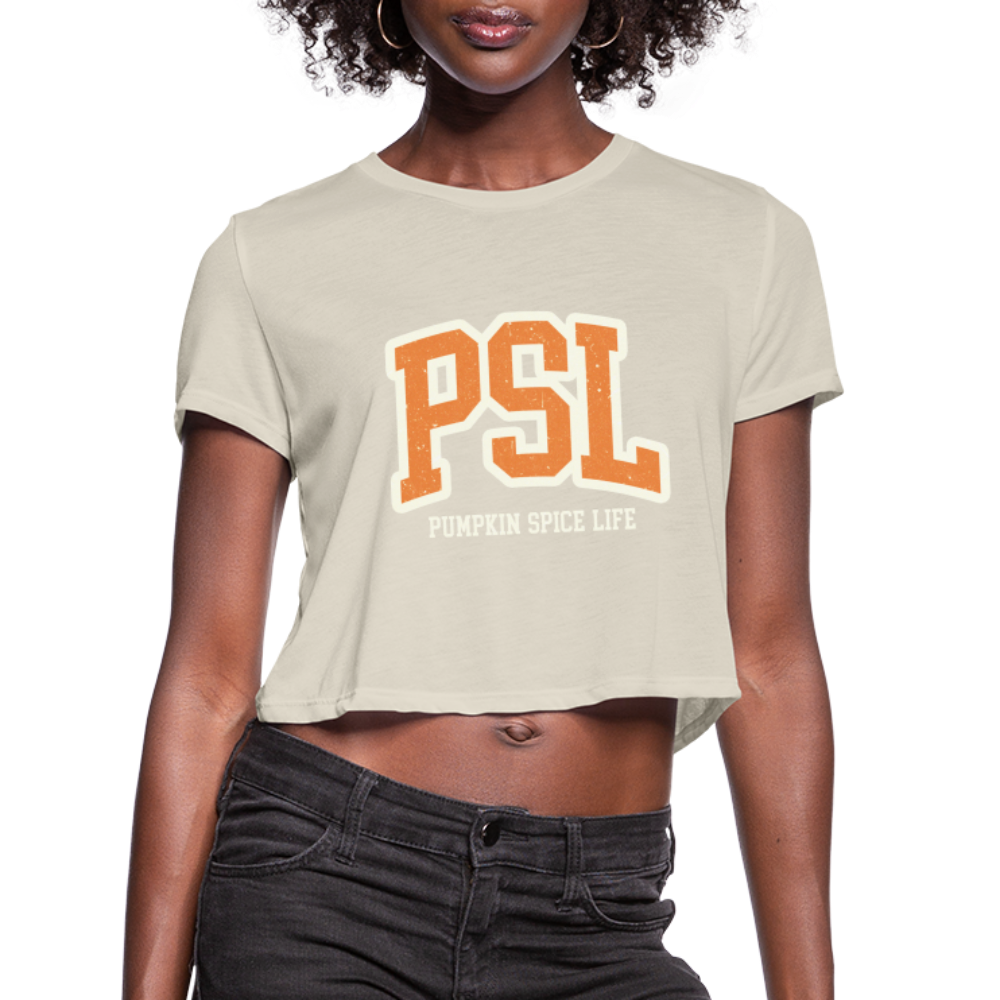PSL Pumpkin Spice Life Women's Cropped T-Shirt - dust