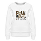 Fall for Jesus He Never Leaves Women’s Premium Sweatshirt