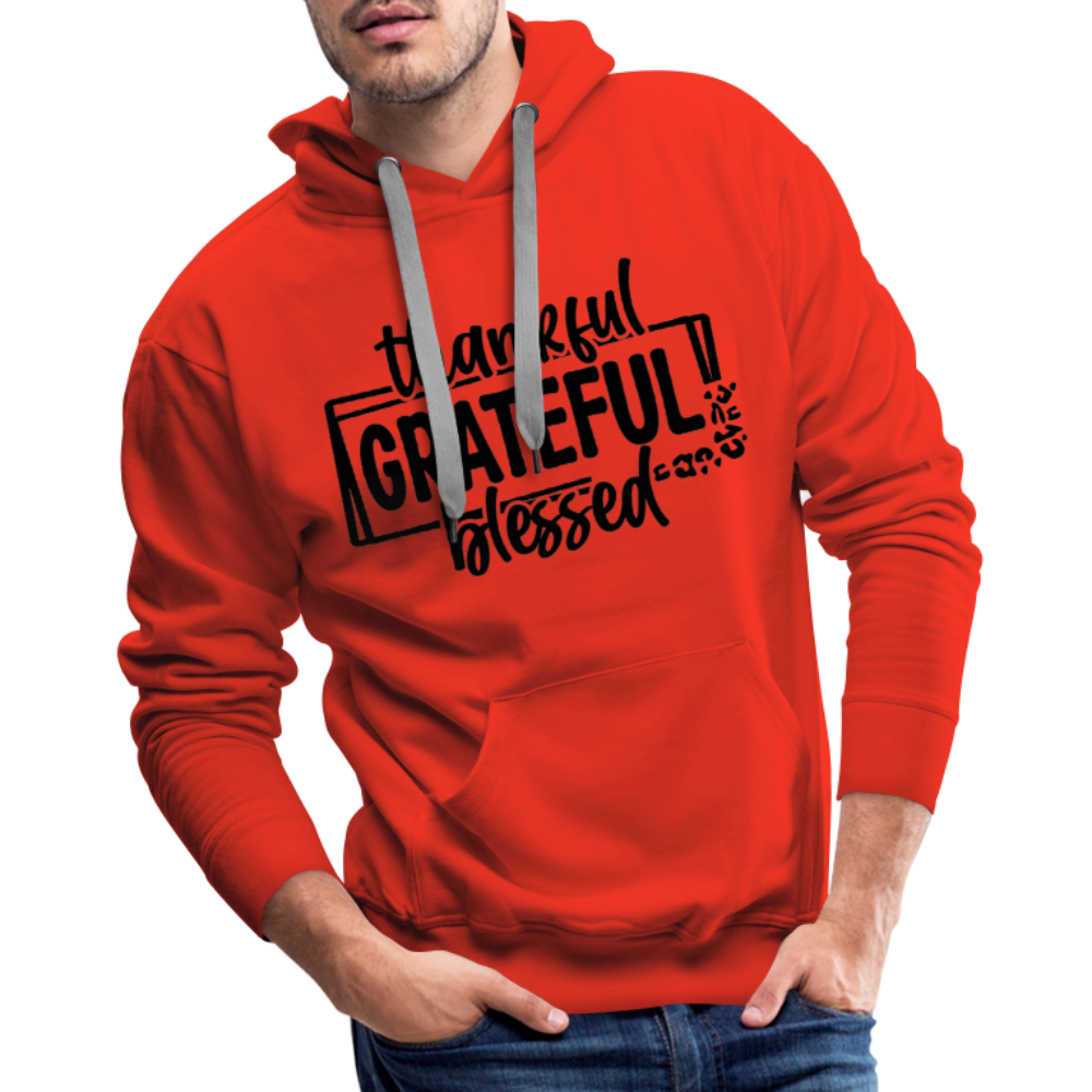 Thankful Grateful Blessed Men’s Premium Hoodie - red