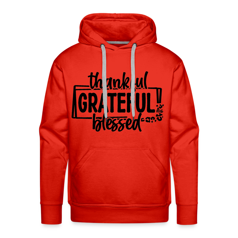 Thankful Grateful Blessed Men’s Premium Hoodie - red