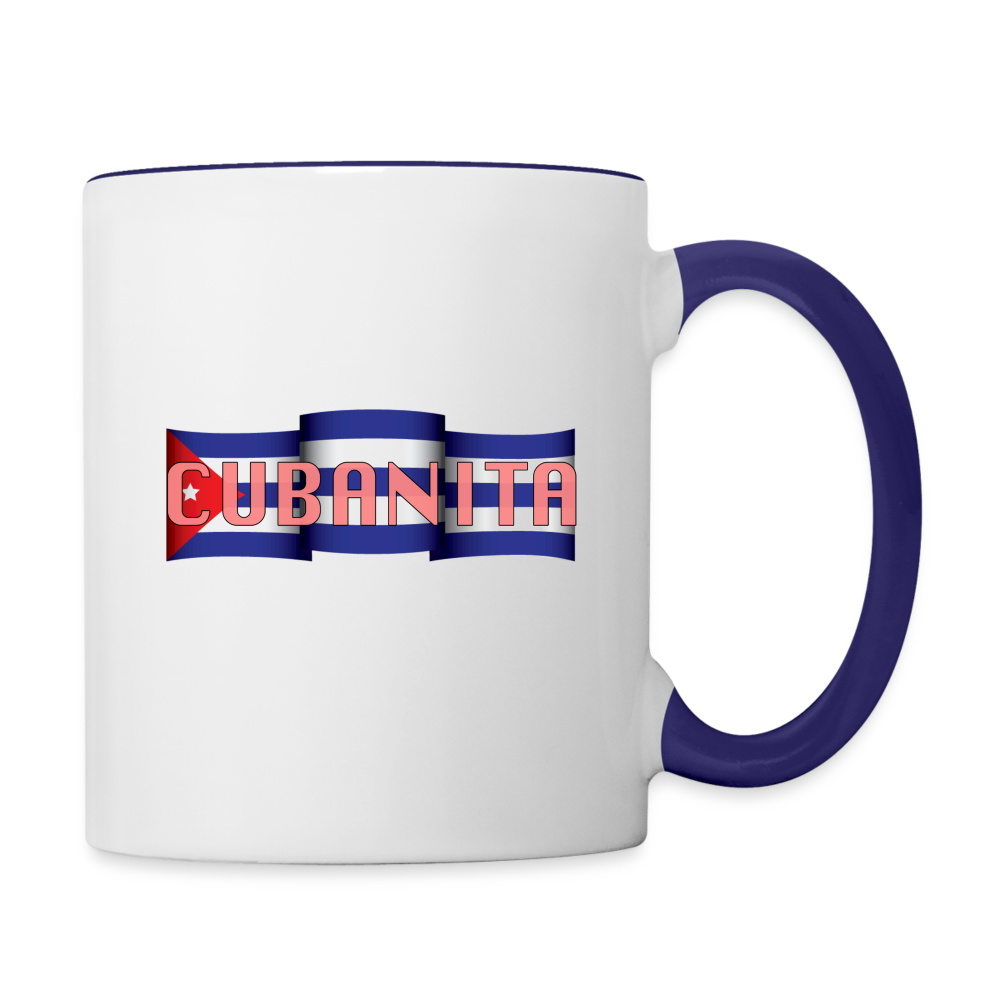 Cubanita Coffee Mug - white/cobalt blue