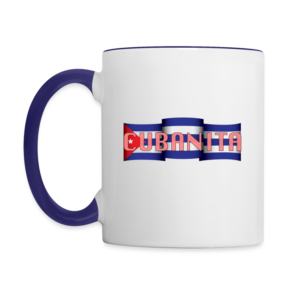 Cubanita Coffee Mug - white/cobalt blue