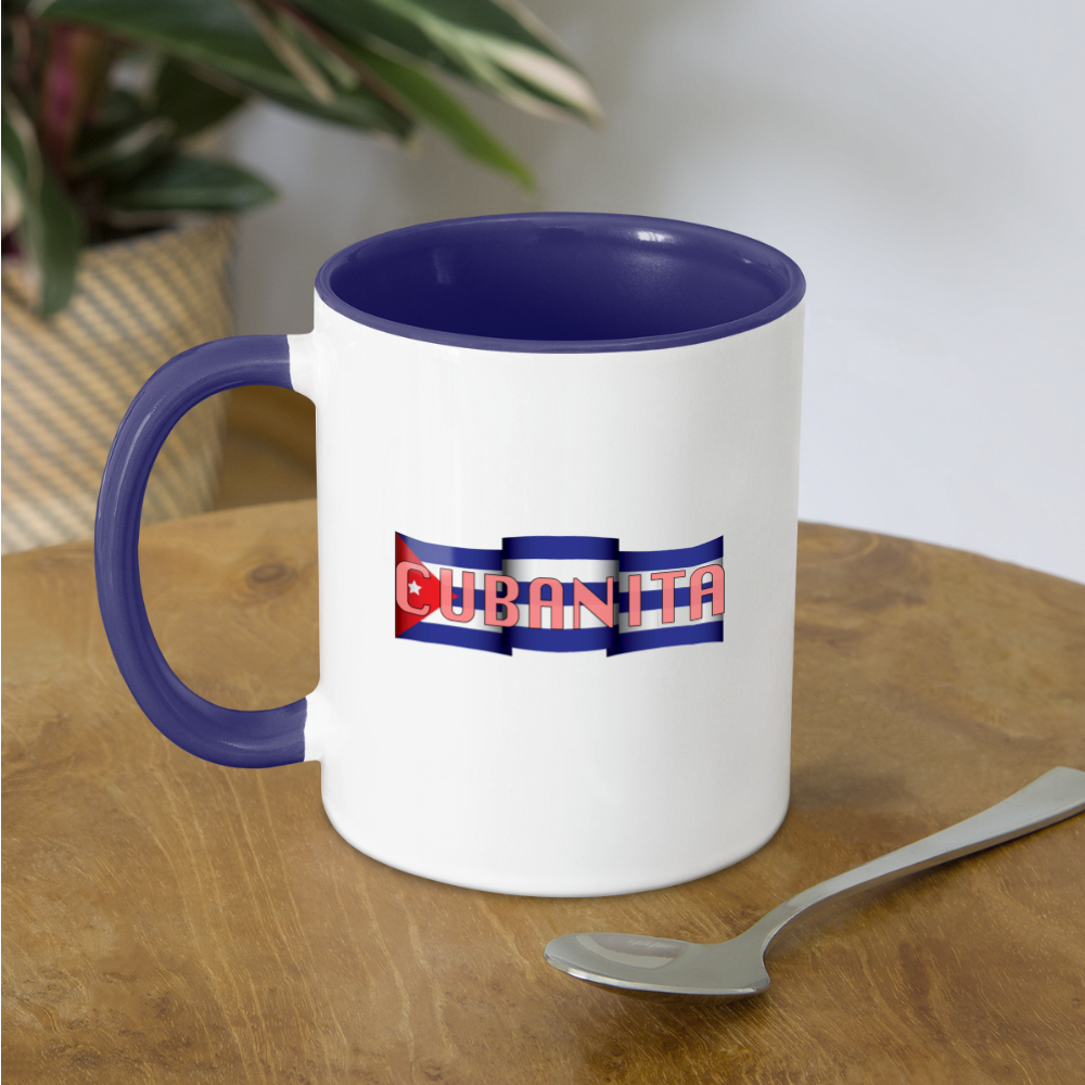 Cubanita Coffee Mug - white/cobalt blue