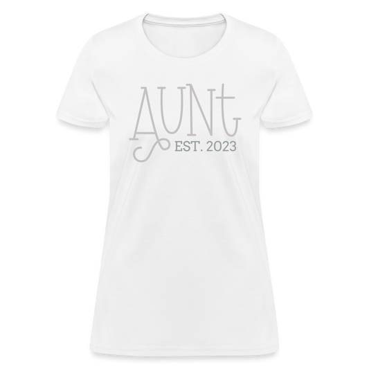 Aunt T-Shirt (Established - Customize Year) - white