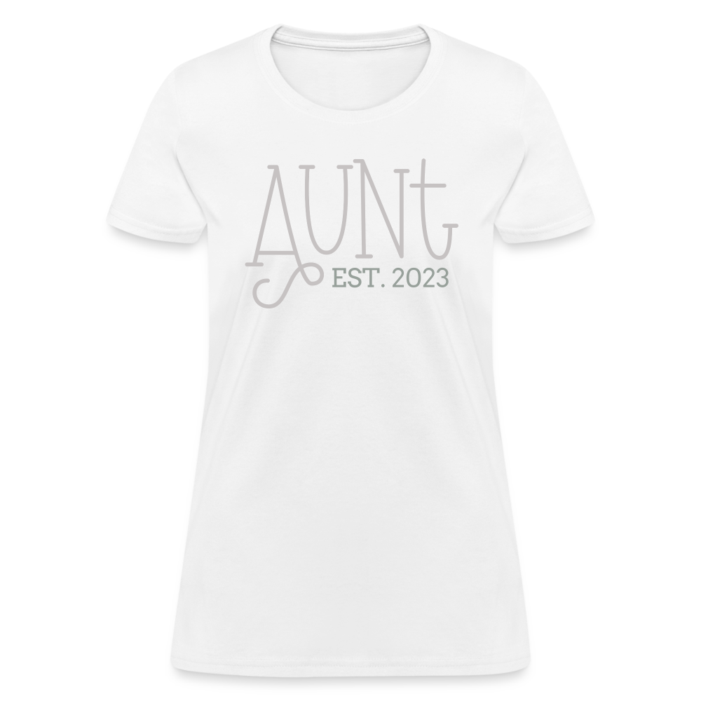 Aunt T-Shirt (Established - Customize Year) - white