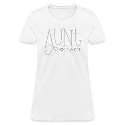 Aunt T-Shirt (Established - Customize Year) - white