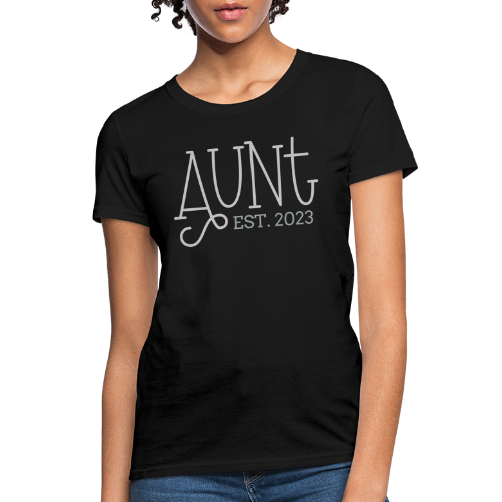 Aunt T-Shirt (Established - Customize Year) - black