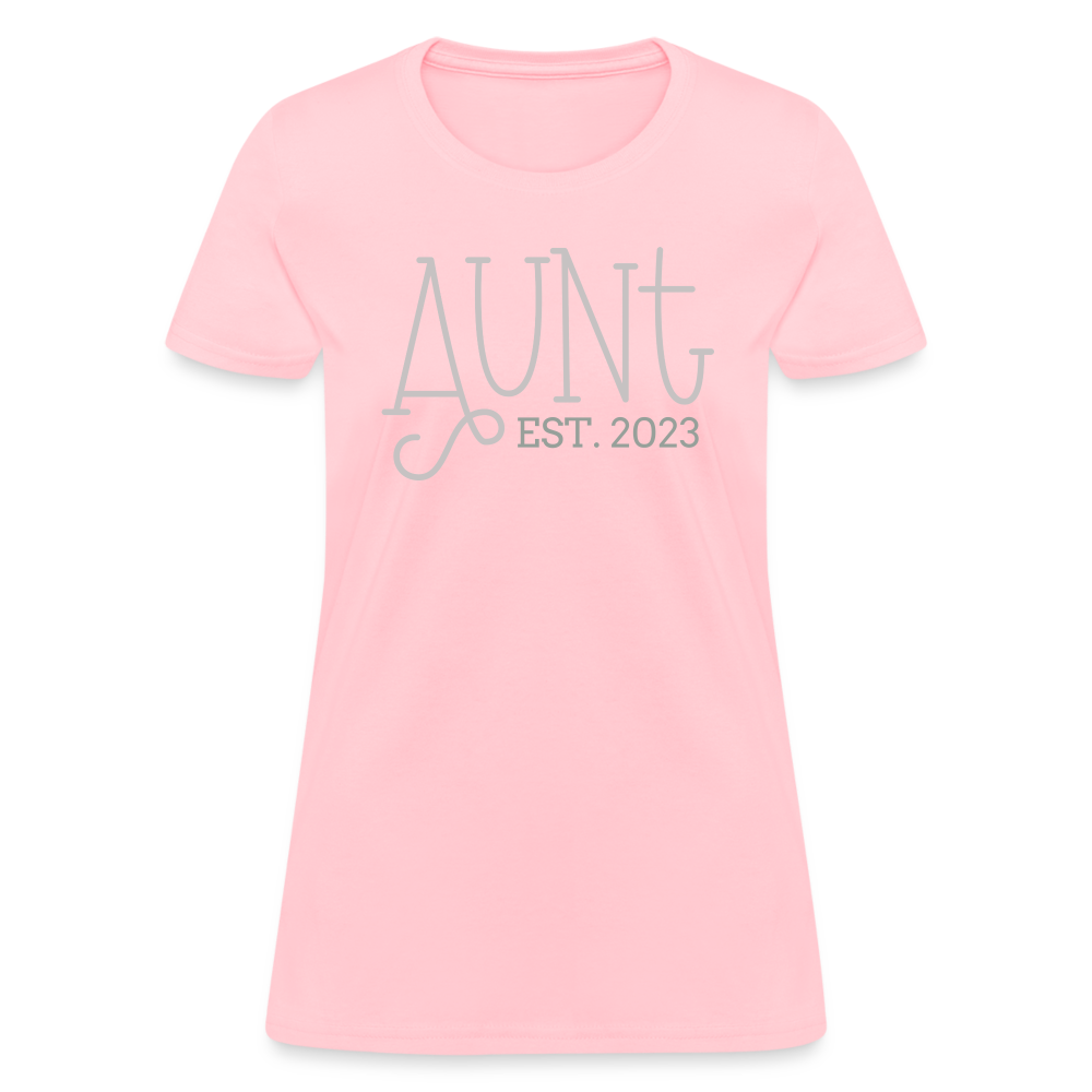 Aunt T-Shirt (Established - Customize Year) - pink