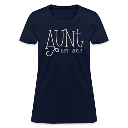 Aunt T-Shirt (Established - Customize Year) - navy