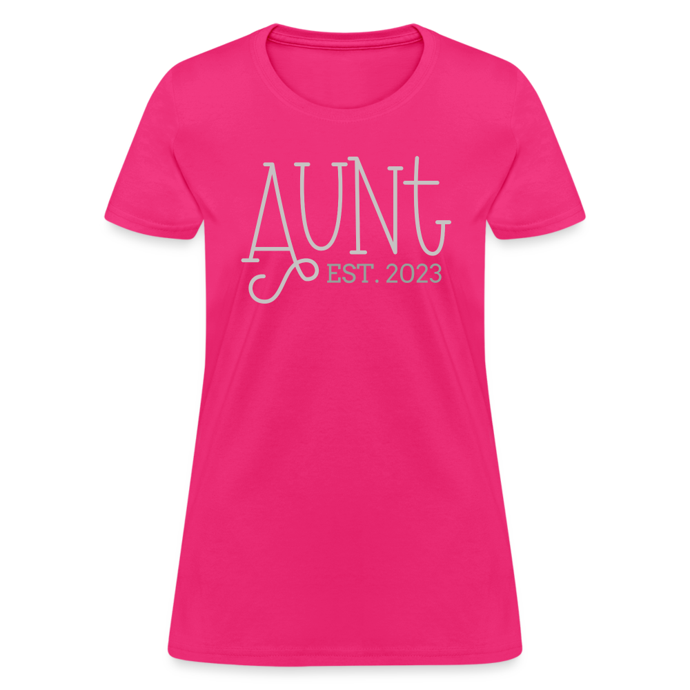 Aunt T-Shirt (Established - Customize Year) - fuchsia