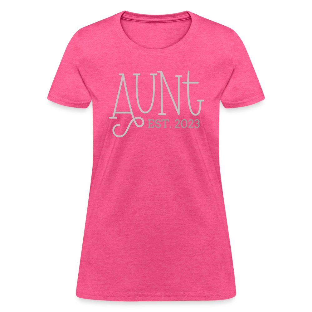 Aunt T-Shirt (Established - Customize Year) - heather pink