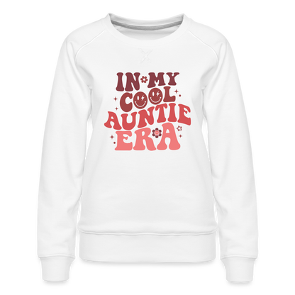 In My Cool Auntie Era : Women’s Premium Sweatshirt - white