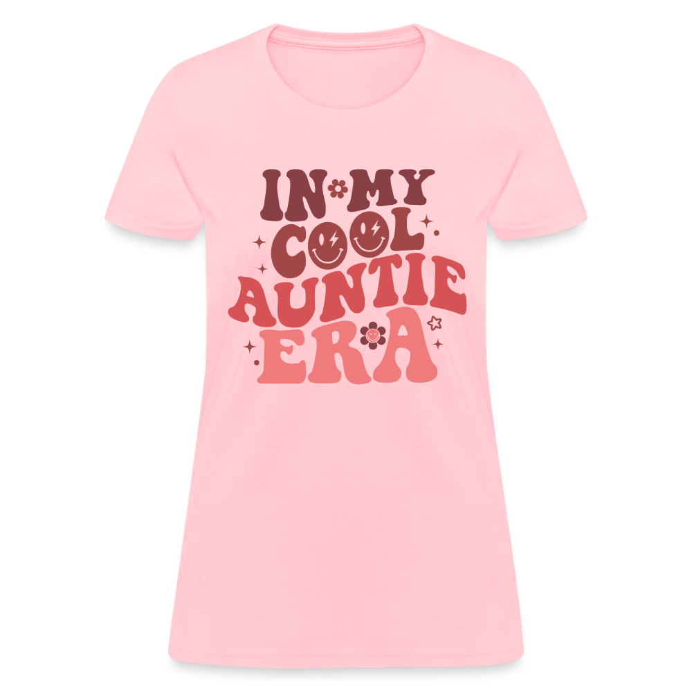 In My Cool Auntie Era Women's Contoured T-Shirt Color: white